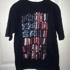 American Flag Skateboard Tee